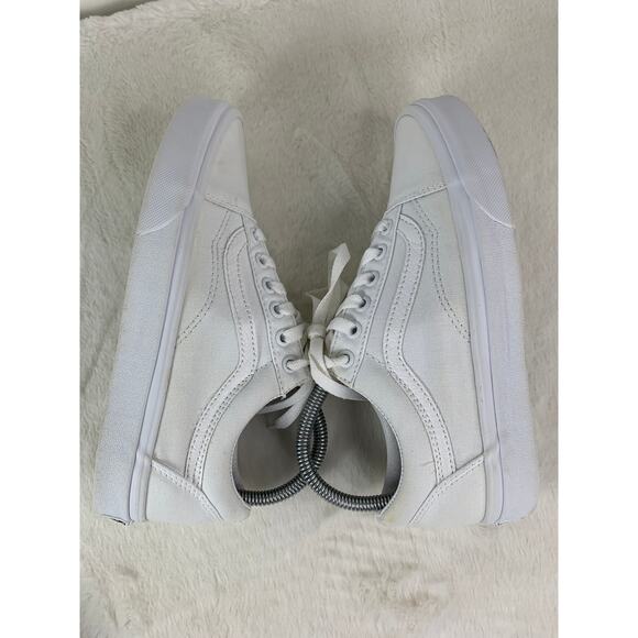 Vans Unisex Old Skool 500714 White Woven Shoes Sneakers Women's Size 7.5 - Picture 5 of 8